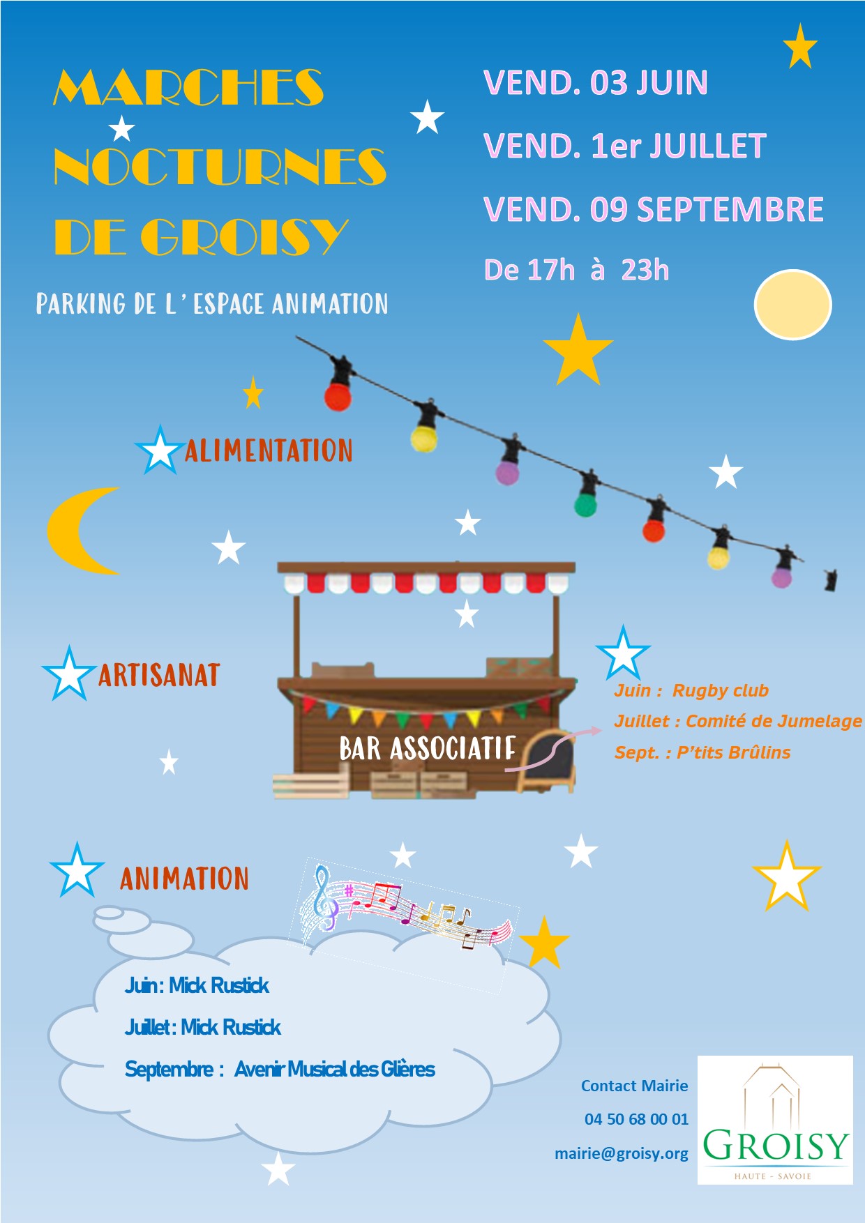 Affiche marché nocturne GROISY